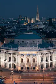 Burgtheater at night