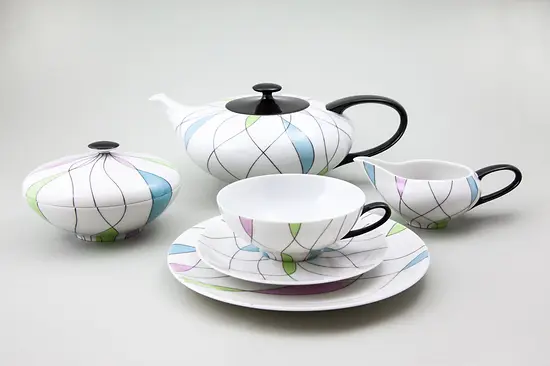 Tea service made of porcelain