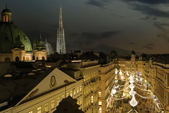 Wien, Weihnachtsbeleuchtung, Am Graben