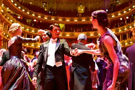 People dancing at the Opera Ball 