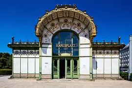 Pabellón Otto Wagner en la Karlsplatz 