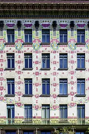 Casas Wienzeile, fachada Art Nouveau, casa Majolica