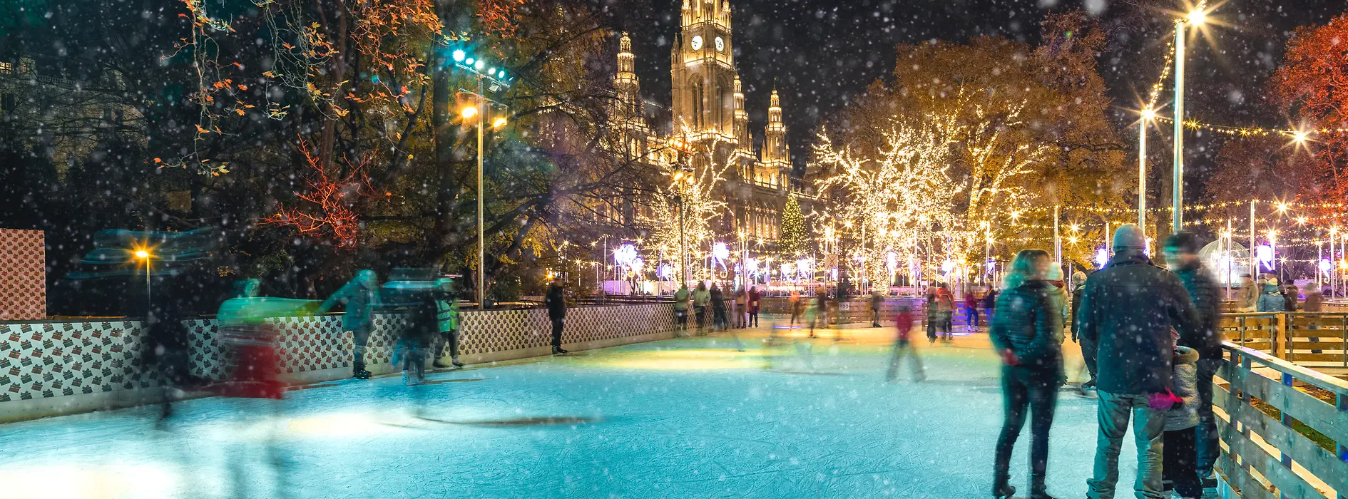 Ice-skating on City Hall Square