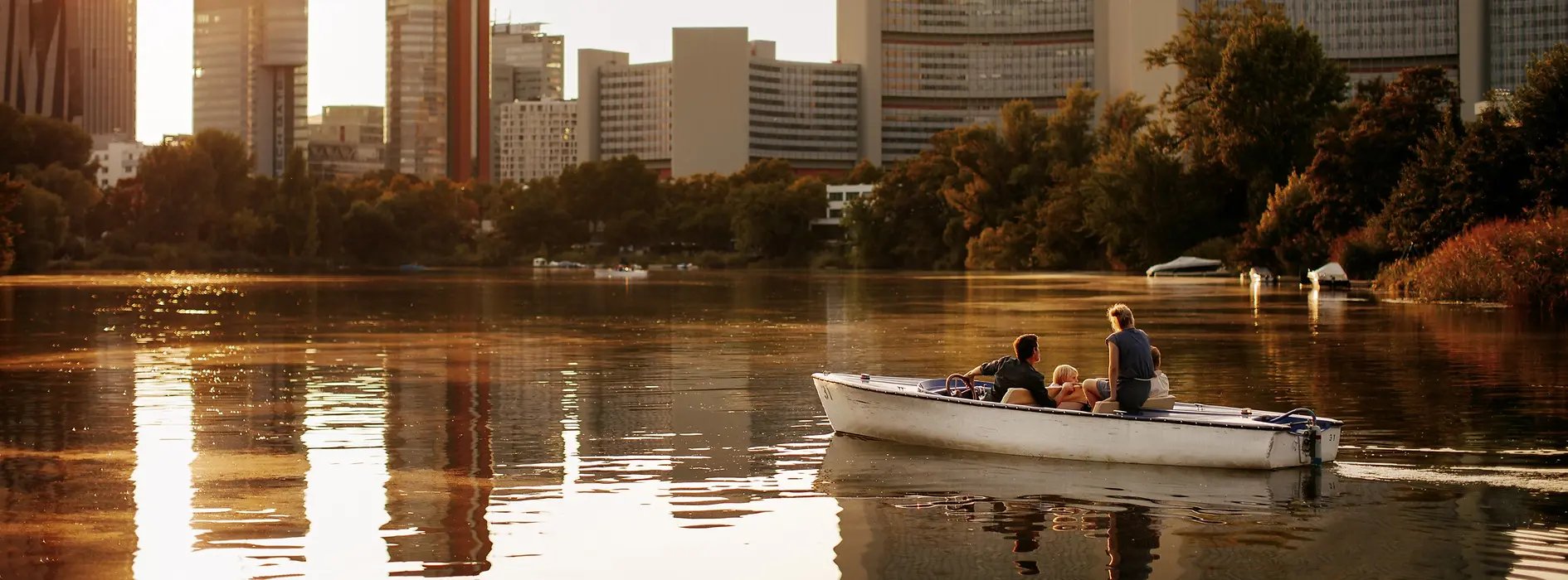 Bootfahren auf der Alten Donau