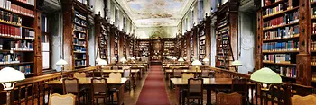 Vista de la sala de lectura de la Biblioteca Nacional