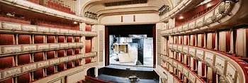 Auditorium in the Vienna State Opera with a view of the main stage