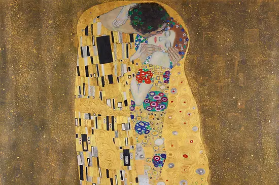 El cuadro «El beso» de Gustav Klimt