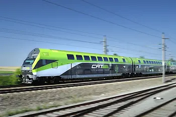 City Airport Train (CAT) - green and white coloured train