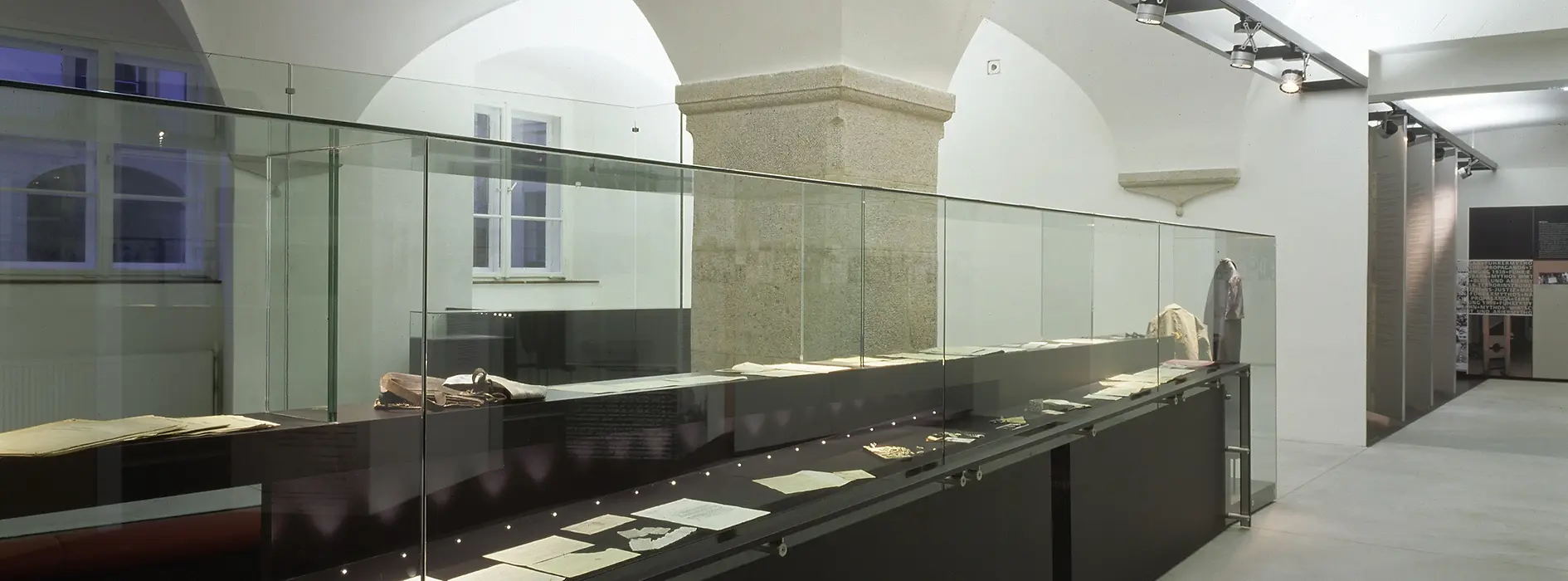 View of the permanent exhibition of the Archives of the Austrian Resistance in the Old City Hall