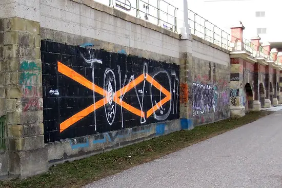 Graffiti am Donaukanal