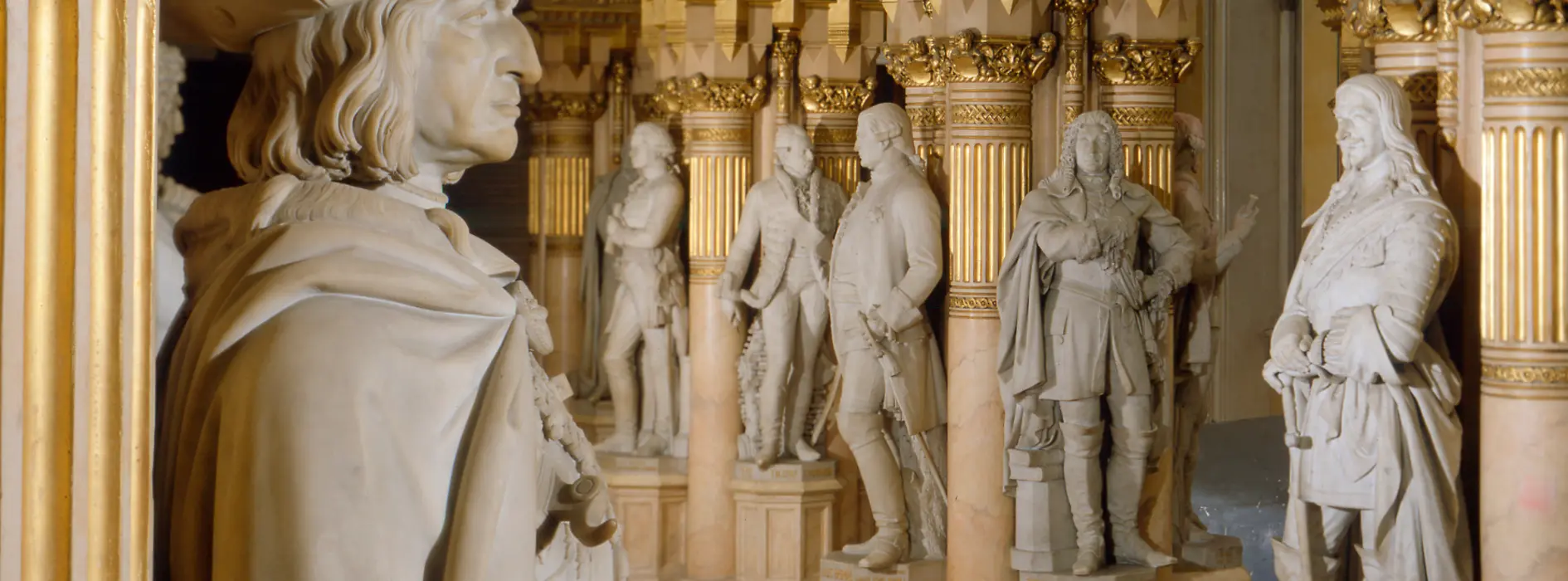 Statues in the Hall of Generals in the Museum of Military History