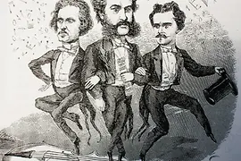 Caricature de Josef Strauss et ses frères