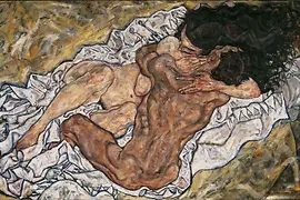 Egon Schiele: The Embrace (Lovers II), 1917 