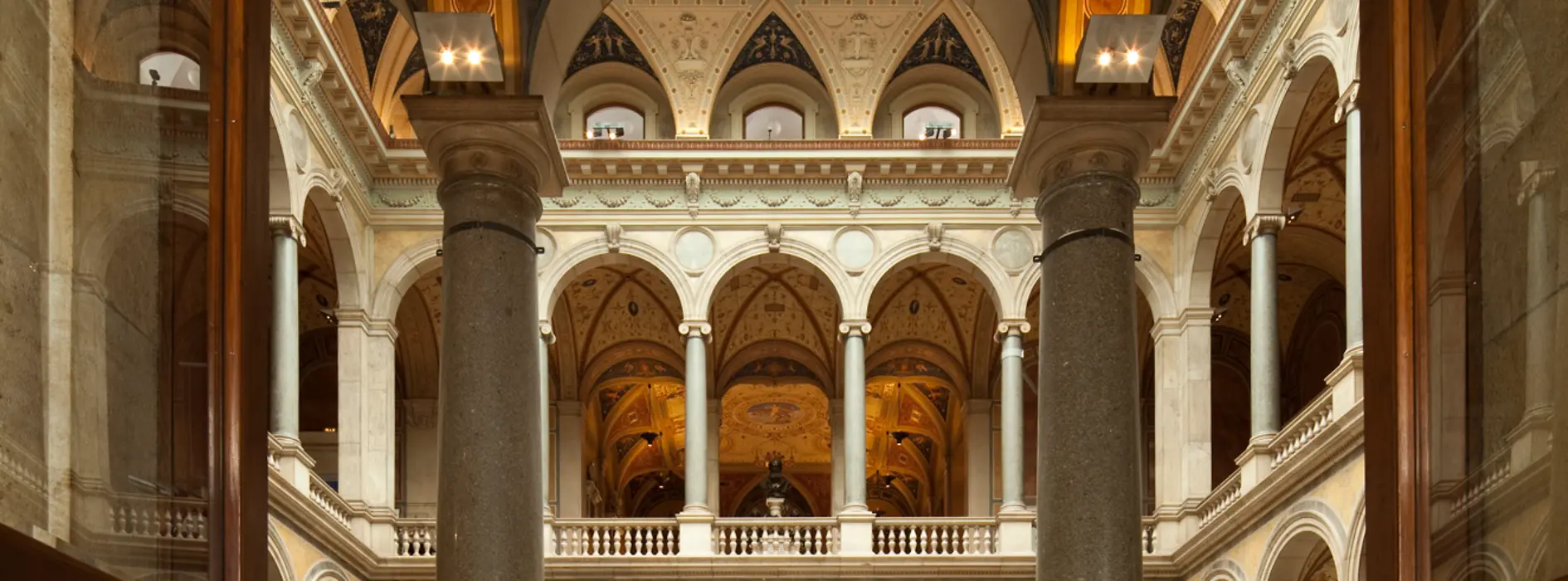 Columned hall at the MAK Austrian Museum of Applied Arts