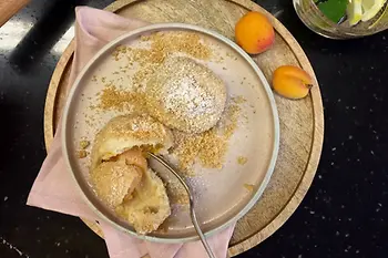 Apricot dumplings