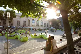 MuseumsQuartier, central courtyard 