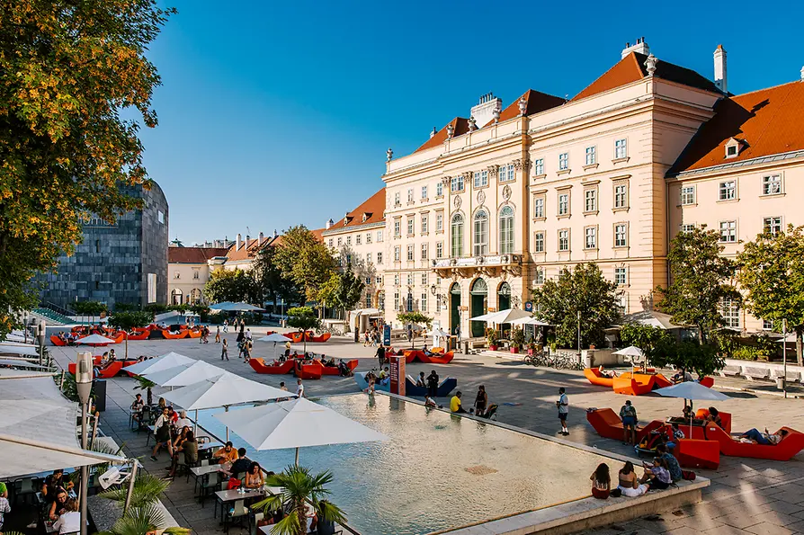 MuseumsQuartier, central courtyard 