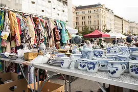 Naschmarkt, Flohmarkt, Geschirr, Keramik