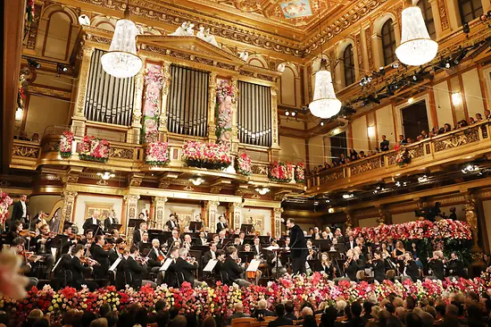 New Year's Concert by the Vienna Philharmonic in the Golden Hall of the Musikverein