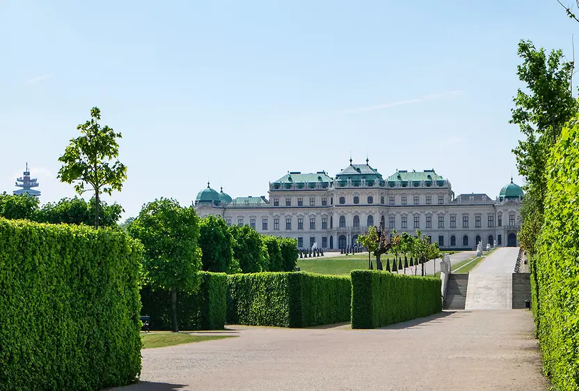 Upper Belvedere seen from the garden 