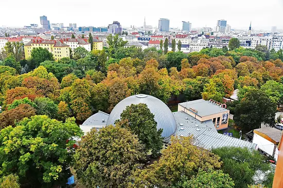 Exterior shot of Vienna Planetarium in the Prater