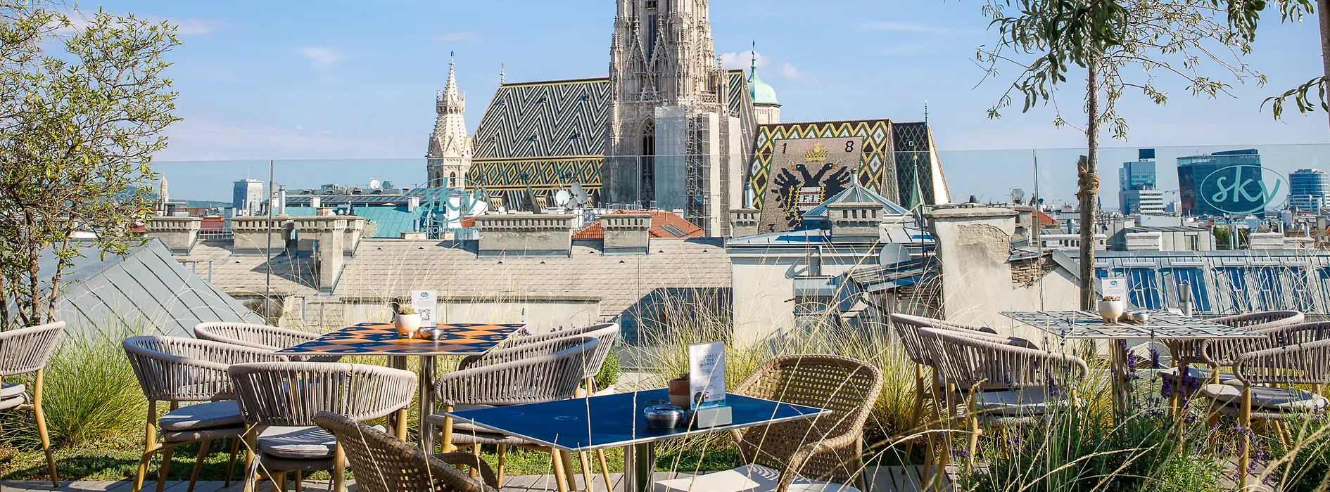 Sky Bar Steffel, con vistas a la catedral de San Esteban