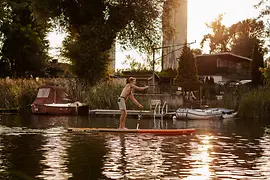 Stand Up Paddling auf der Alten Donau