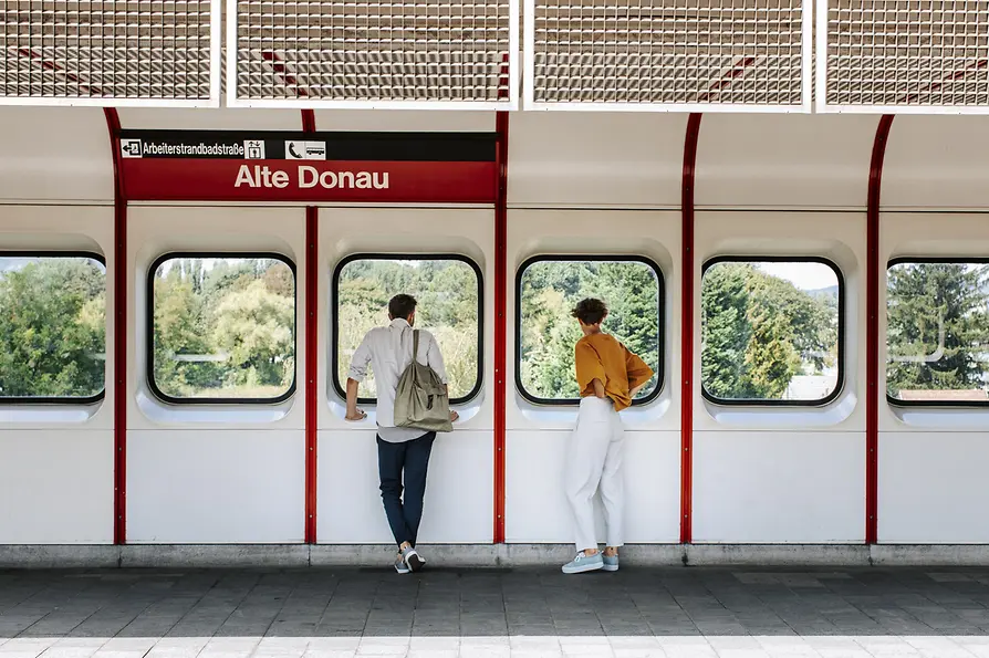 U-Bahn Station „Alte Donau“