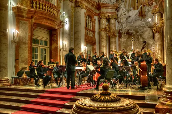 Orchestra in the Karlskirche (Church of St. Charles)