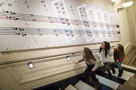  The piano in the staircase in the house of music