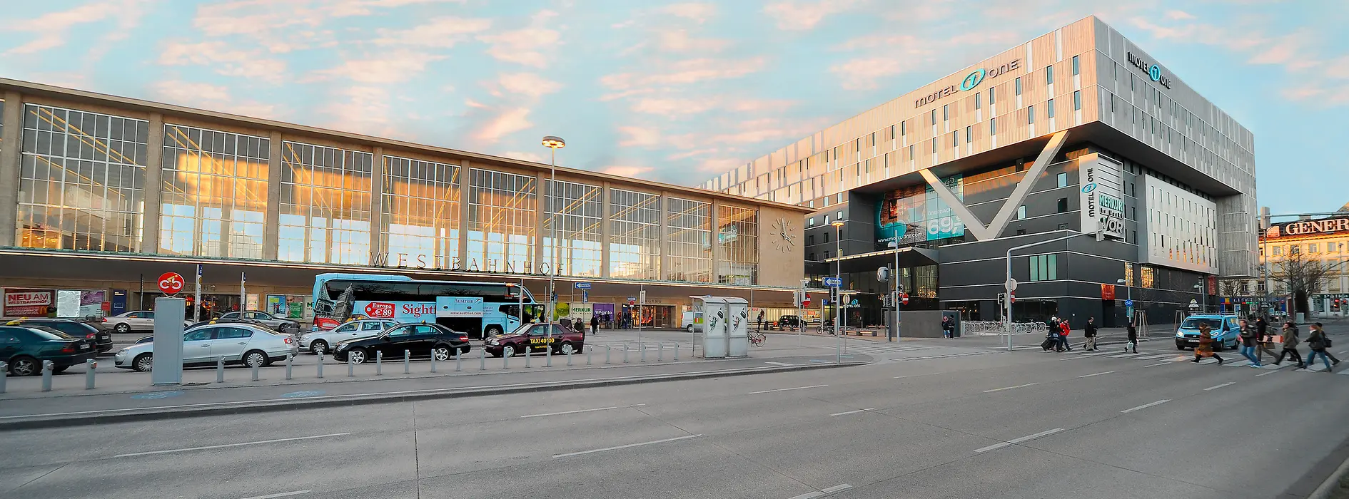 Vista exterior desde la Estación Westbahnhof