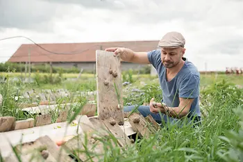 Snail breeder Andreas Gugumuck