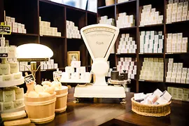 Internal view of the Seifenmanufaktur soap shop