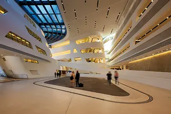 Inside shot of the Library and Learning Center on the Campus of the Vienna University of Economics and Business 