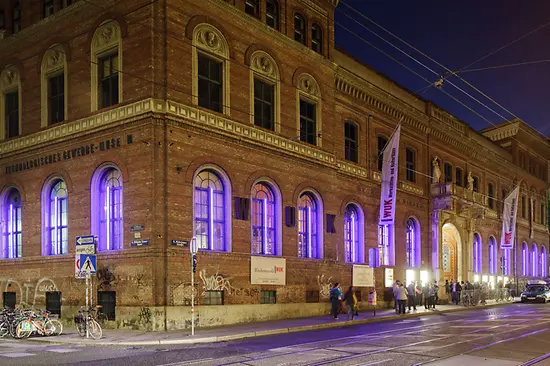 Exterior shot of the WUK, old brick building