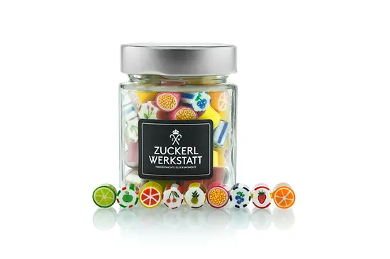 Zuckerlwerkstatt, glass of sweets