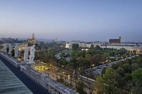 Blick vom Naturhistorischen Museum in Richtung Ringstraße