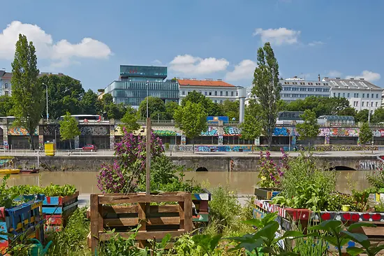 Urban garden: Urban Gardening on the Danube Canal