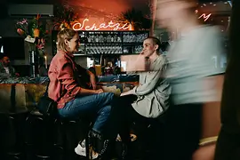 Two women at the bar at Motto