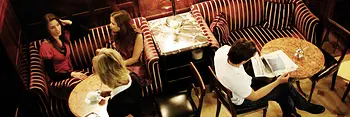 Café Demel, interior view, guests, waitress