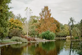 Parklandschaft mit Teich