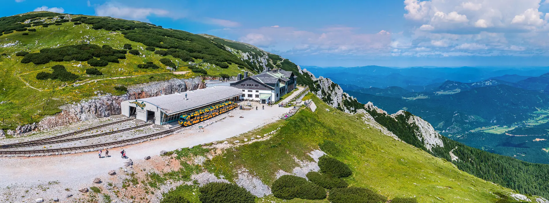 Aerial view, Hochschneeberg mountain area