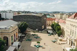 Museumsquartier, inner courtyard, view from above