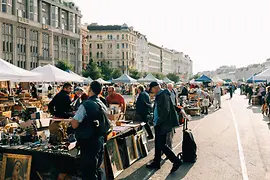 Mercadillo en Naschmarkt