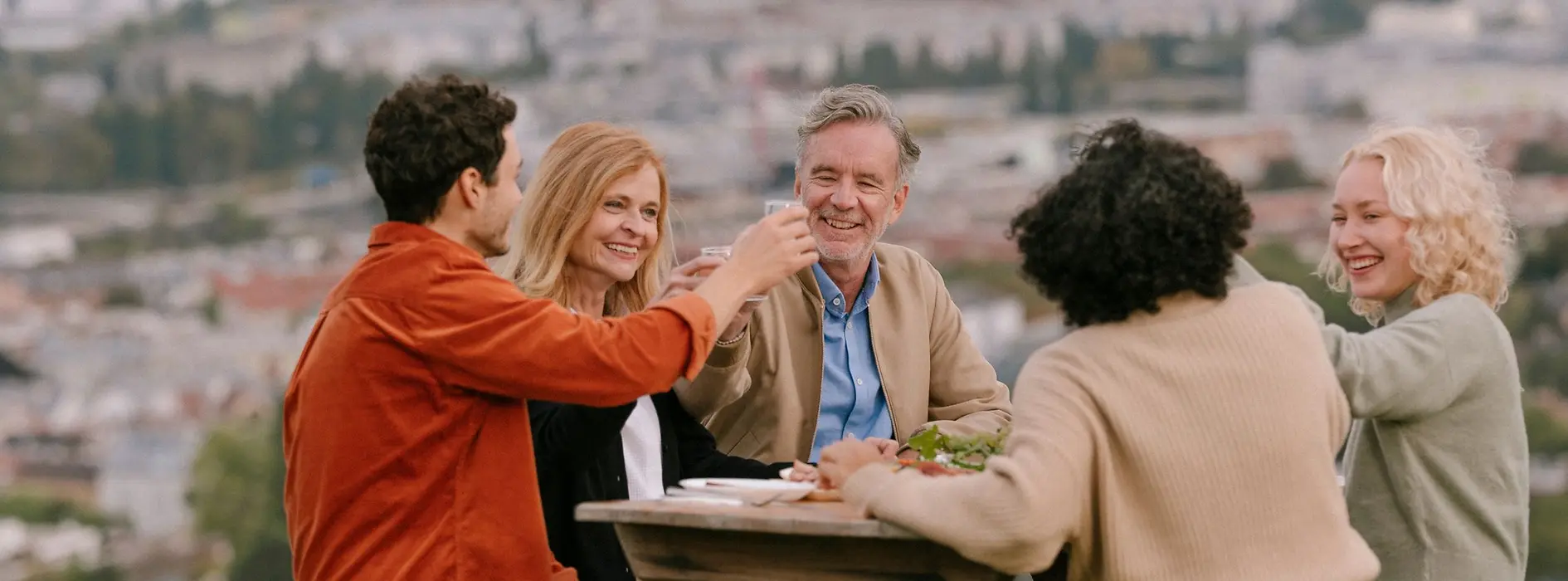 People in a Viennese wineyard