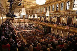 Concierto de Año Nuevo de la Orquesta Filarmónica de Viena en la Sala Dorada del Musikverein