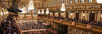 A Bécsi Filharmonikusok újévi koncertje a Musikverein Aranytermében