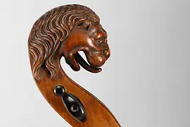 Kunsthistorisches Museum Vienna, Collection of Historic Musical Instruments, viola with lion's head scroll, Jacob Stainer, 1678