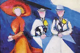 Painting by Alexandra Exter, Three Female Figures, 1909-10