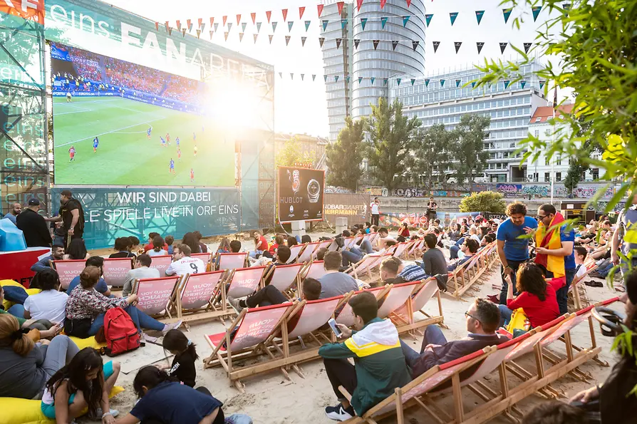 Public Viewing (EM 2024) in der Strandbar Hermann 